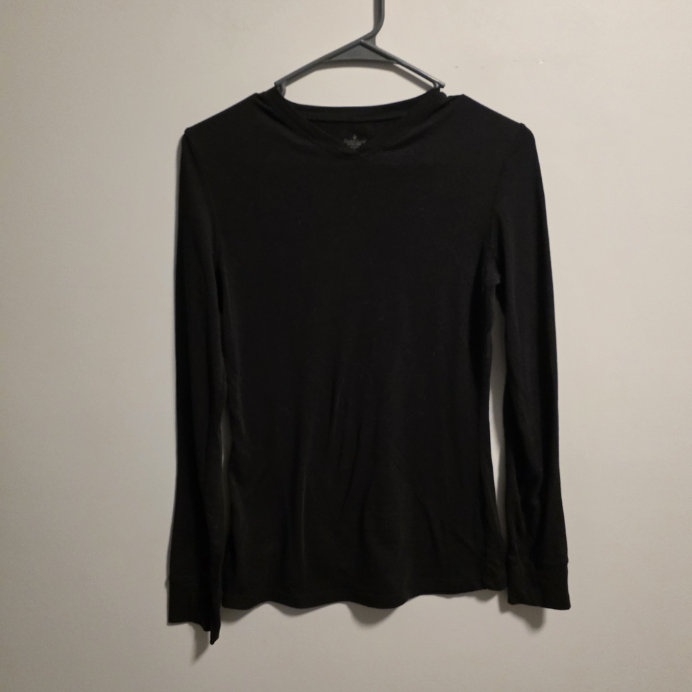 Cuddl Duds Black Activewear Long Sleeve